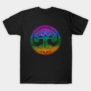 Tree of Life Celtic Colorful Rainbow Graphic T-Shirt